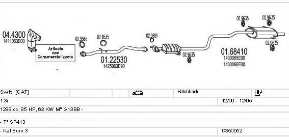 MTS C350052004906 Exhaust System